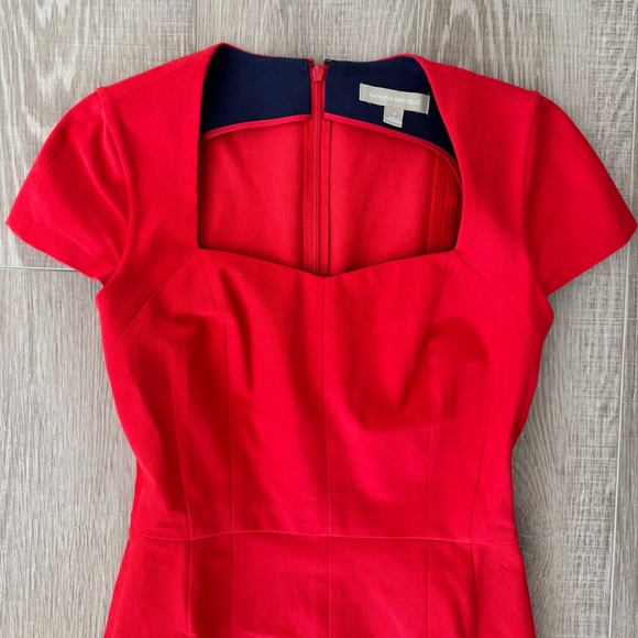 Banana Republic Sloan square neck red dress, size 2, NWOT - Picture 3 of 8